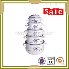 5 pcs Enamelware porcelain enamel kitchen queen cookware set for soup